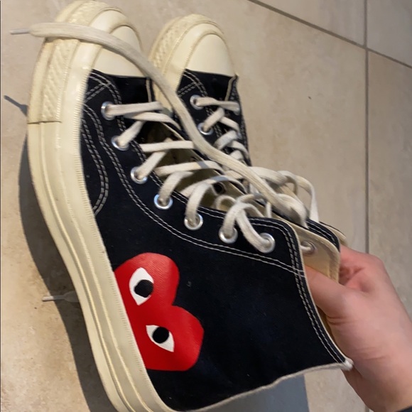 cdg comme des garçons converse high top black - Picture 1 of 3